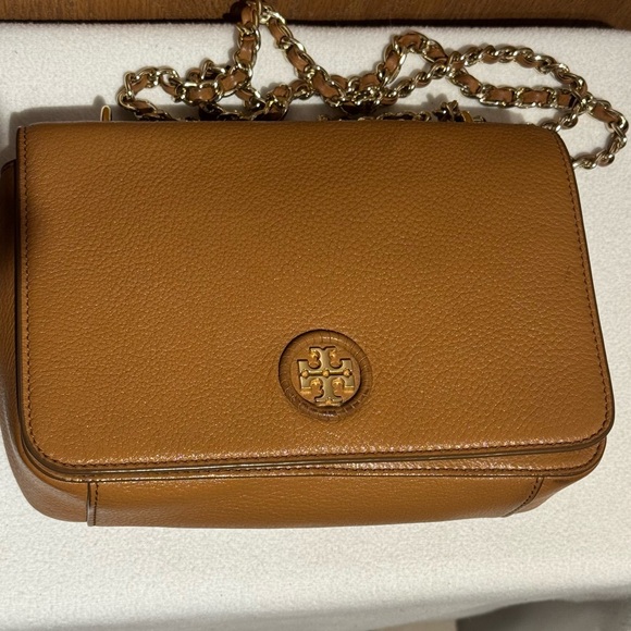TORY BURCH BROWN MCGRAW HANDBAG
TWO WAY SHOULDER  OR CROSSBODY - Picture 1 of 13